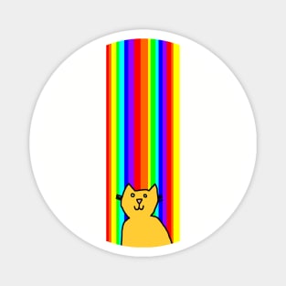 Gold at the end of the Rainbow is a Kitty Cat Magnet